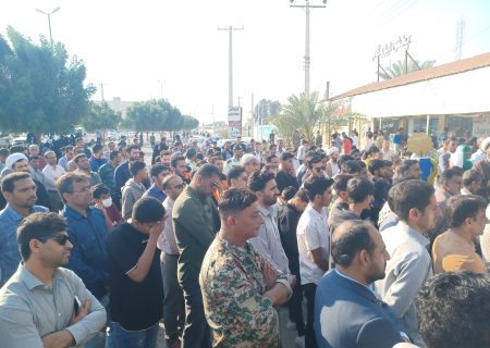 خیزش یکپارچه و راهپیمایی عظیم مردم شیعه و سنی سیریکی