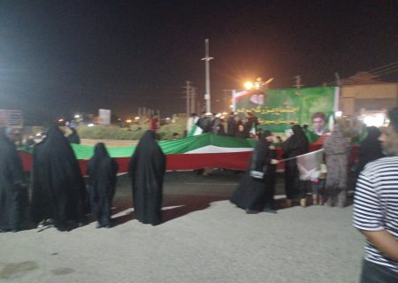 اجتماع بزرگ مردم سیریک در میدان ناخدای شهر سیریک